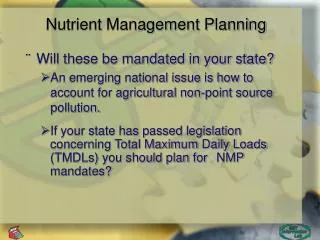 Nutrient Management Planning