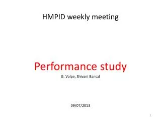 HMPID weekly meeting