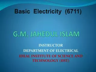G.M . JAHEDUL ISLAM