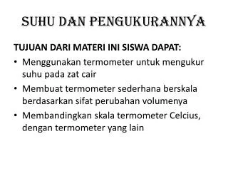 suhu dan pengukurannya