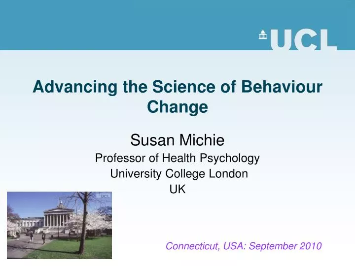 advancing the science of behaviour change