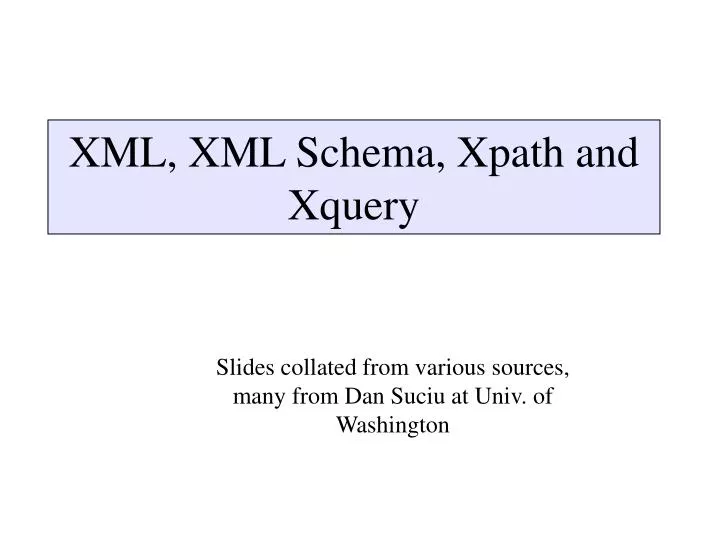 xml xml schema xpath and xquery