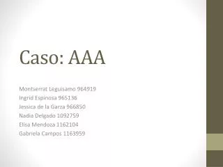 caso aaa