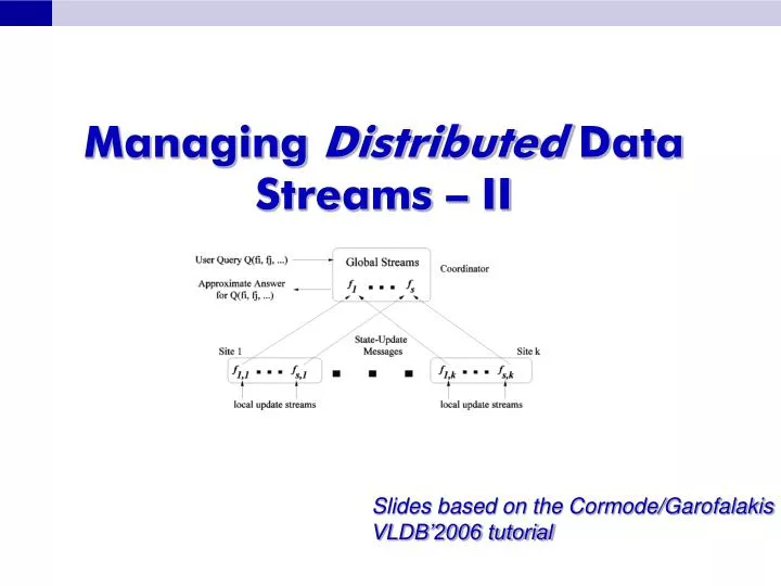 managing distributed data streams ii