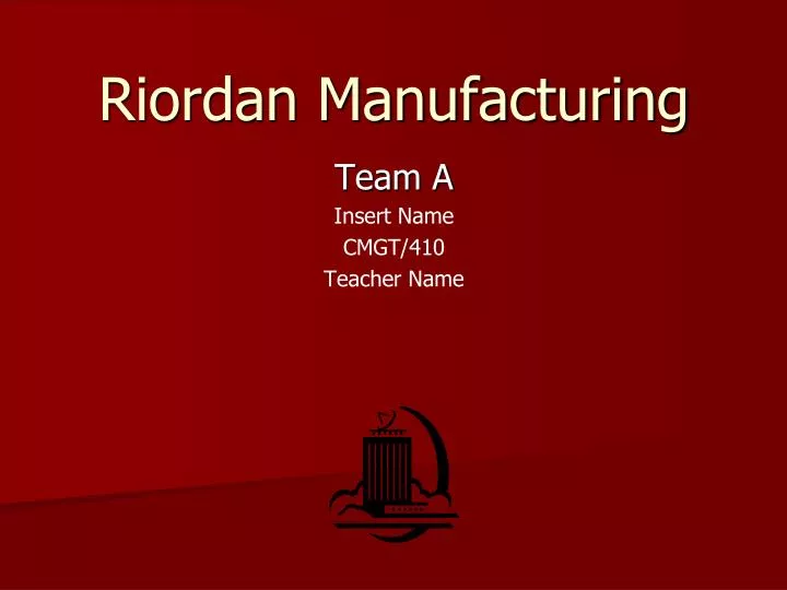 riordan manufacturing