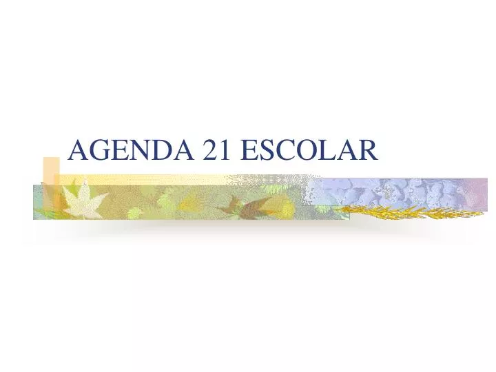 agenda 21 escolar