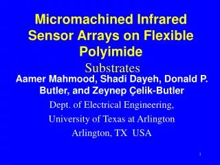 Micromachined Infrared Sensor Arrays on Flexible Polyimide Substrates