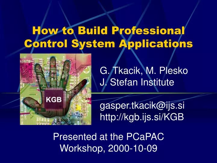 how to build professional control system applications