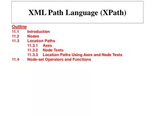 XML Path Language (XPath)