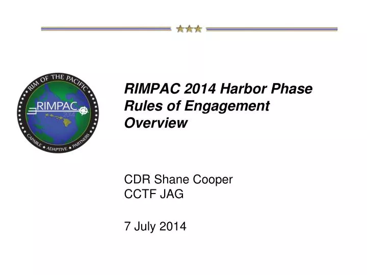 rimpac 2014 harbor phase rules of engagement overview