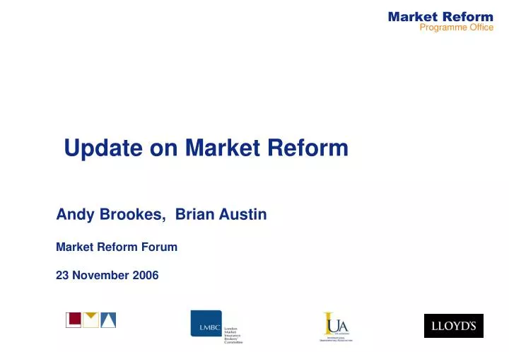 update on market reform