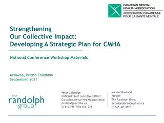 Strengthening Our Collective Impact: Developing A Strategic Plan for CMHA