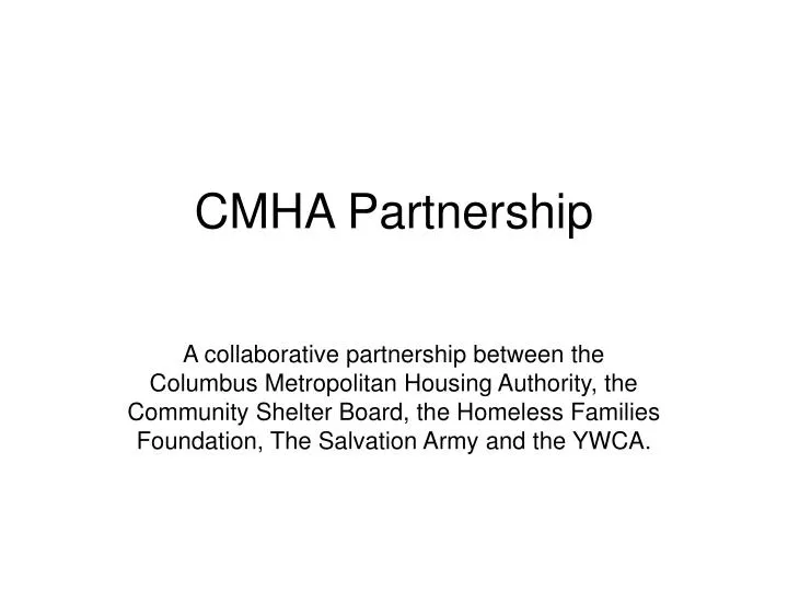cmha partnership