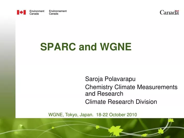 sparc and wgne