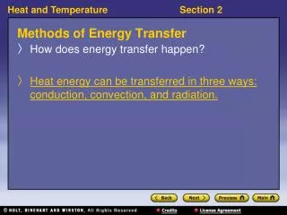 Methods of Energy Transfer