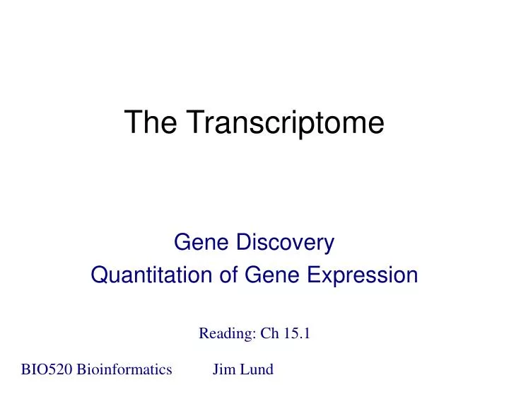the transcriptome