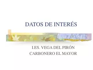 datos de inter s