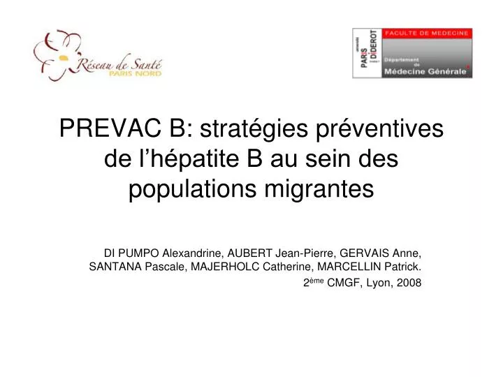 prevac b strat gies pr ventives de l h patite b au sein des populations migrantes