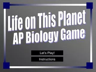 AP Biology Game