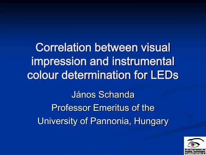 correlation between visual impression and instrumental colour determination for leds