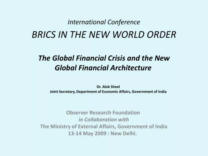 international conference brics in the new world order