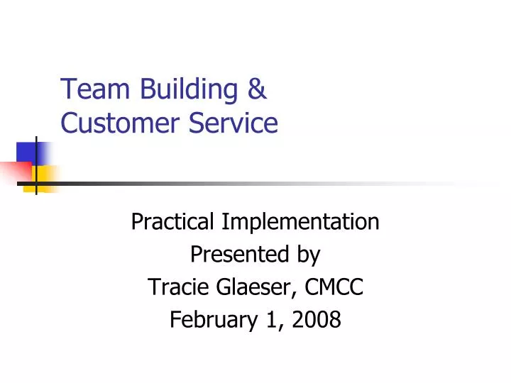 team building customer service