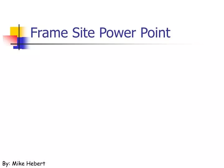 frame site power point