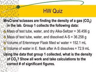 HW Quiz