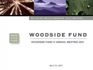 WOODSIDE FUND IV ANNUAL MEETING 2001
