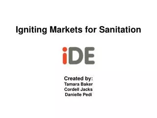 Igniting Markets for Sanitation