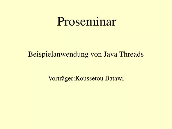 beispielanwendung von java threads