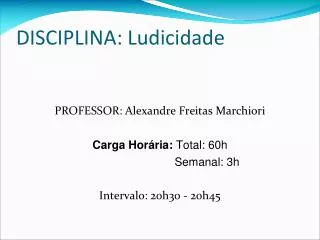 disciplina ludicidade