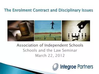 The Enrolment Contract and Disciplinary Issues
