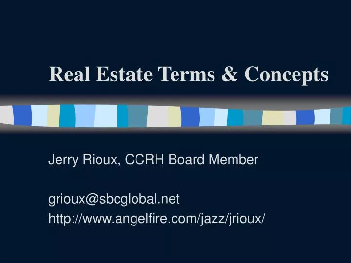 real estate terms concepts