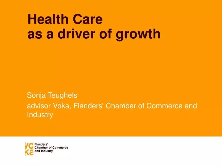health care as a driver of growth