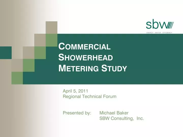 commercial showerhead metering study