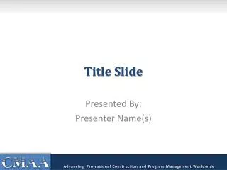 Title Slide