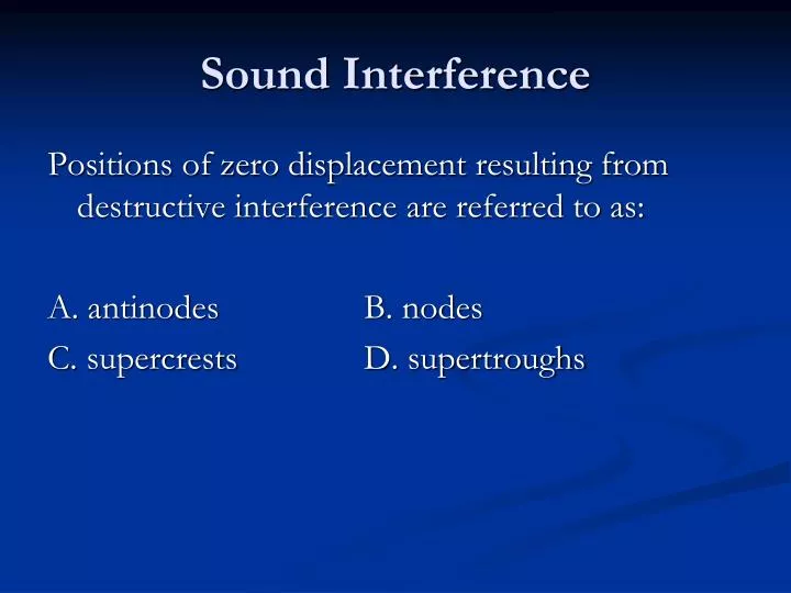 sound interference