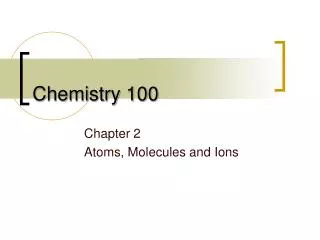 Chemistry 100