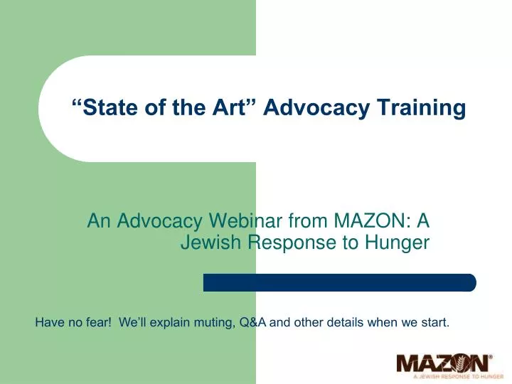 state of the art advocacy training