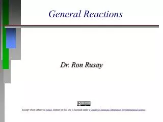 General Reactions