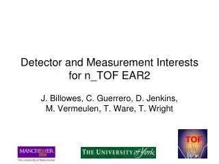 Detector and Measurement Interests for n_TOF EAR2