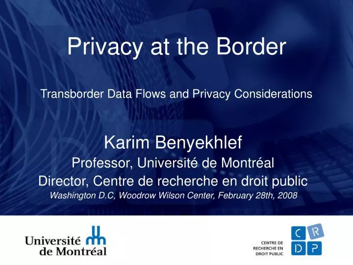 transborder data flows and privacy considerations