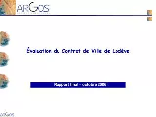 rapport final octobre 2006