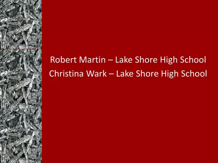 robert martin lake shore high school christina wark lake shore high school