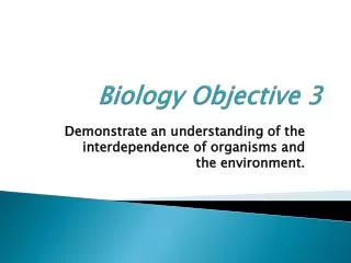 Biology Objective 3