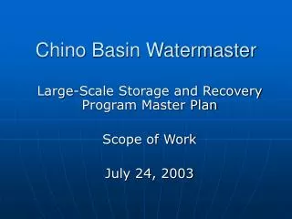 Chino Basin Watermaster
