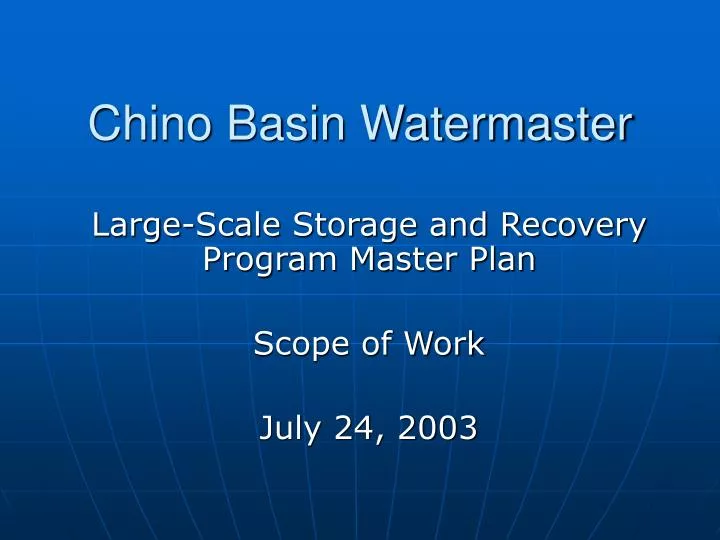 chino basin watermaster