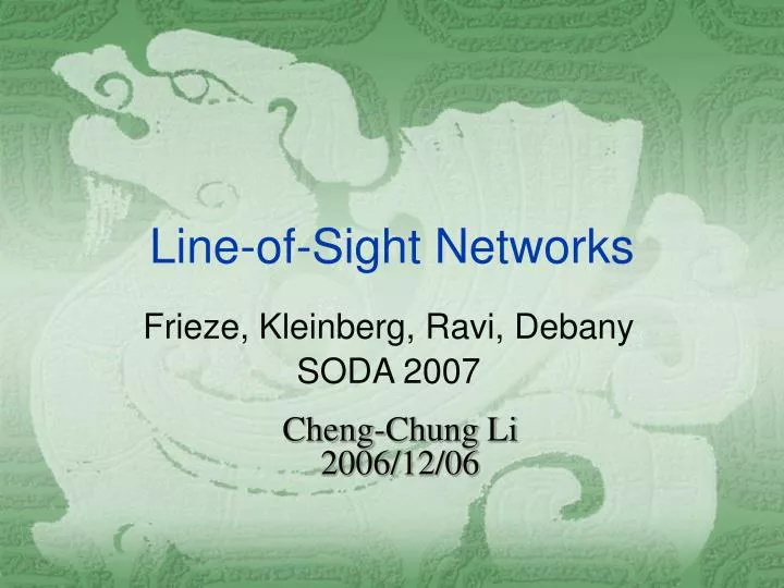 line of sight networks
