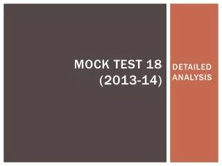 MOCK TEST 18 (2013-14)